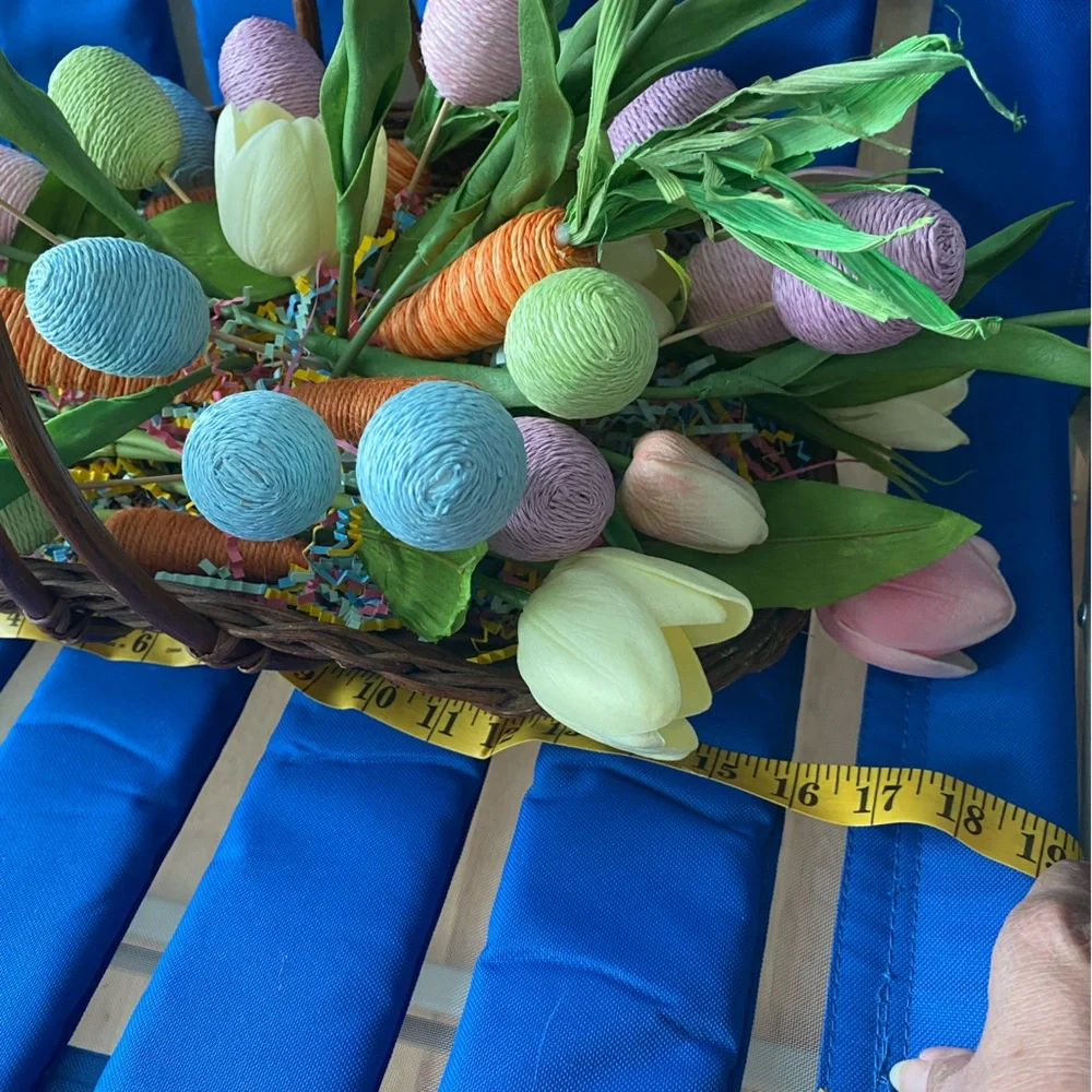 Rustic Wicker Tulip Basket with Pastel Faux Flowers